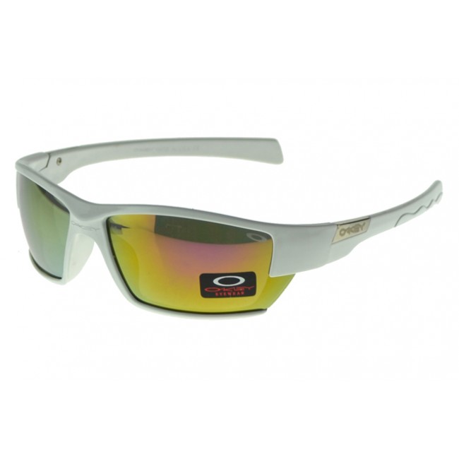 Oakley Asian Fit Sunglasses White Frame Yellow Lens Delicate Colors