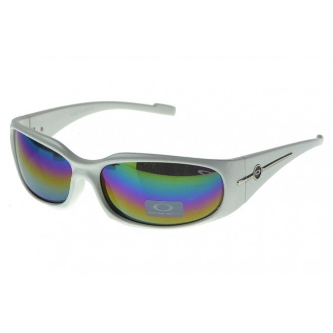 Oakley Asian Fit Sunglasses White Frame Colored Lens Fashionable Design