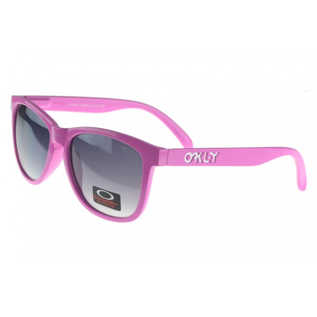 Oakley Frogskin Sunglasses Pink Frame Black Lens Authentic Quality