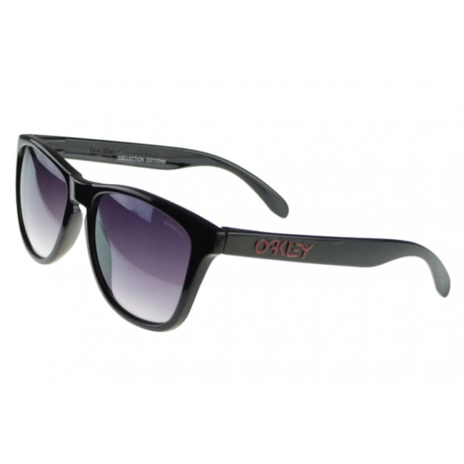 Oakley Frogskin Sunglasses Black Frame Purple Lens Large Discount