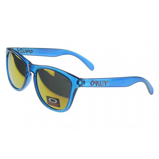 Oakley Frogskin Sunglasses Blue Frame Gold Lens Attractive Design