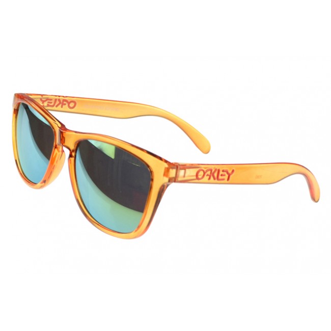 Oakley Frogskin Sunglasses Yellow Frame Blue Lens USA Great