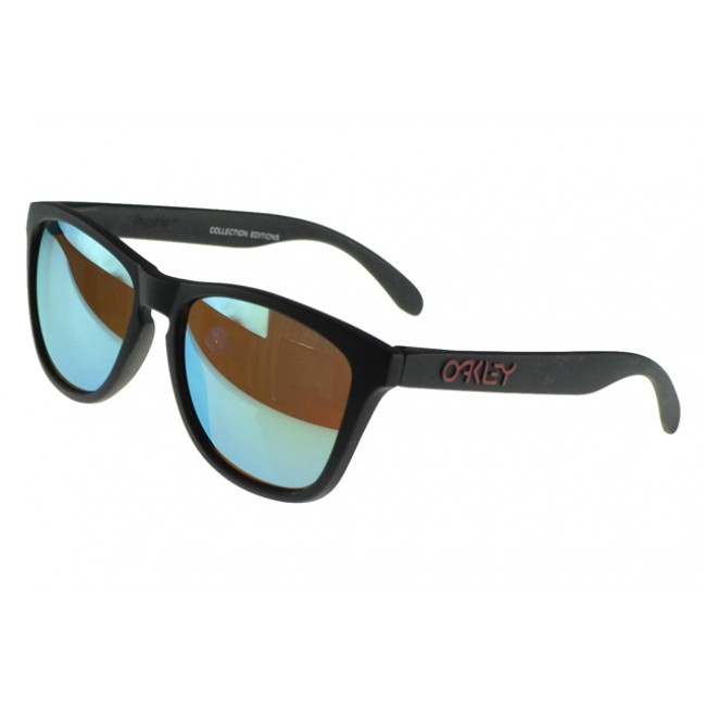 Oakley Frogskin Sunglasses Black Frame Blue Lens Free Shop