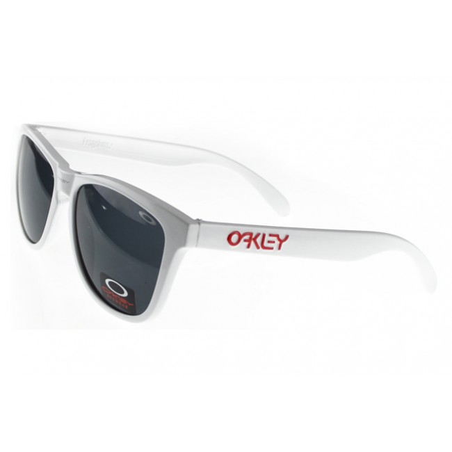Oakley Frogskin Sunglasses White Frame Black Lens Outlet Online Official