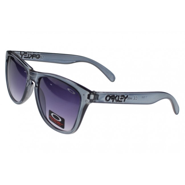 Oakley Frogskin Sunglasses Silver Frame Purple Lens Huge Discount