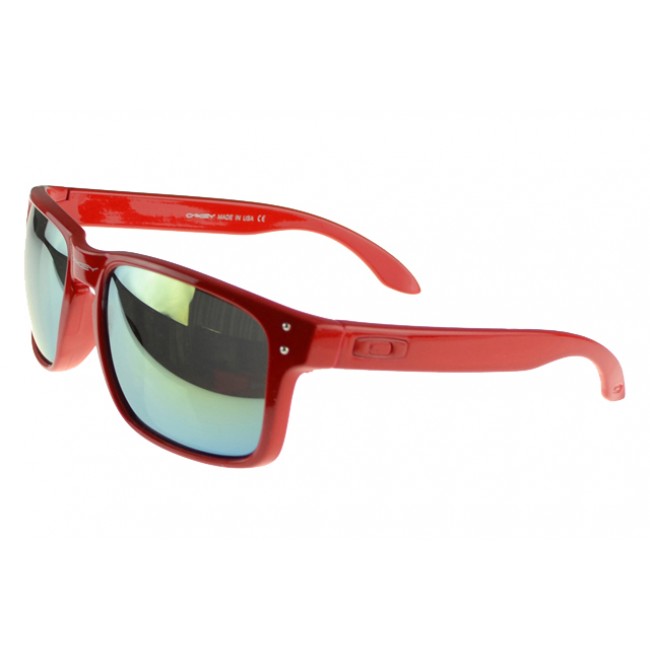 Oakley Holbrook Sunglasses Red Frame Silver Lens Newest Collection