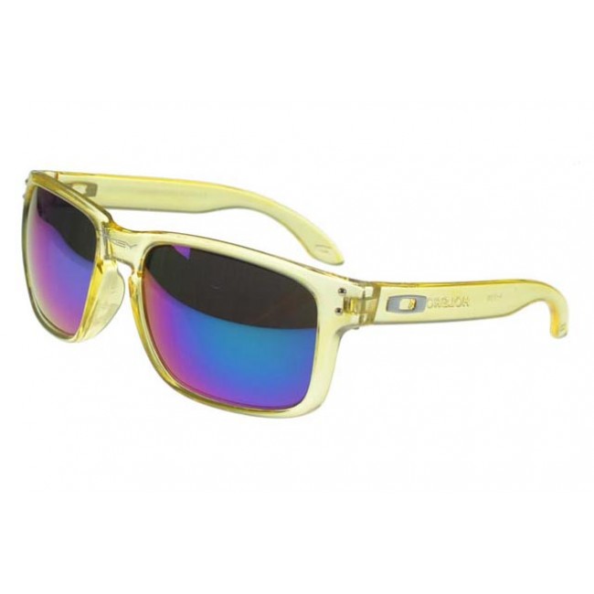 Oakley Holbrook Sunglasses Yellow Frame Irised Lens