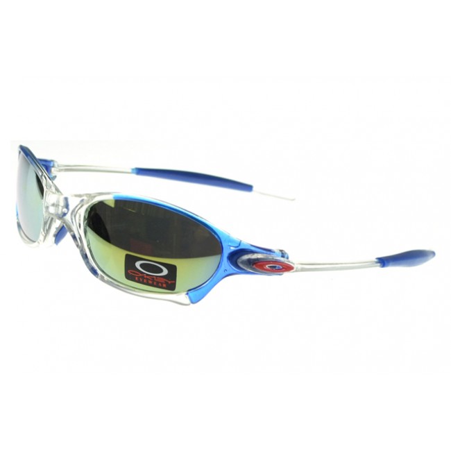 Oakley Juliet Sunglasses Blue Frame Silver Lens