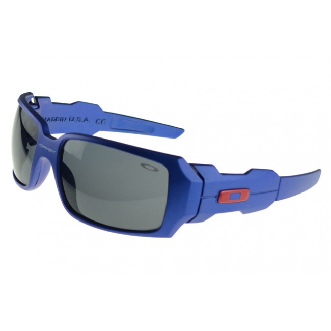 Oakley Oil Rig Sunglasses Blue Frame Gray Lens USA