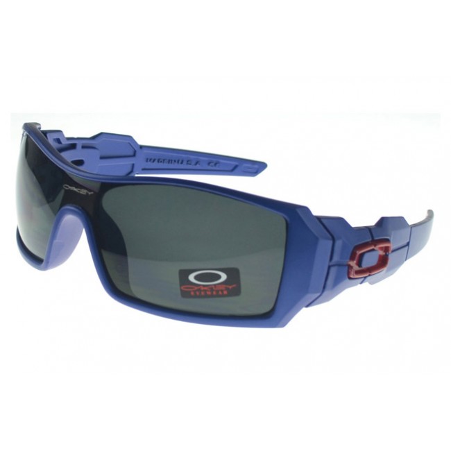 Oakley Oil Rig Sunglasses Blue Frame Gray Lens Fast Delivery