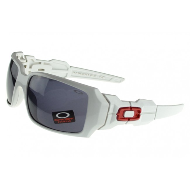 Oakley Oil Rig Sunglasses White Frame Gray Lens Discount Outlet