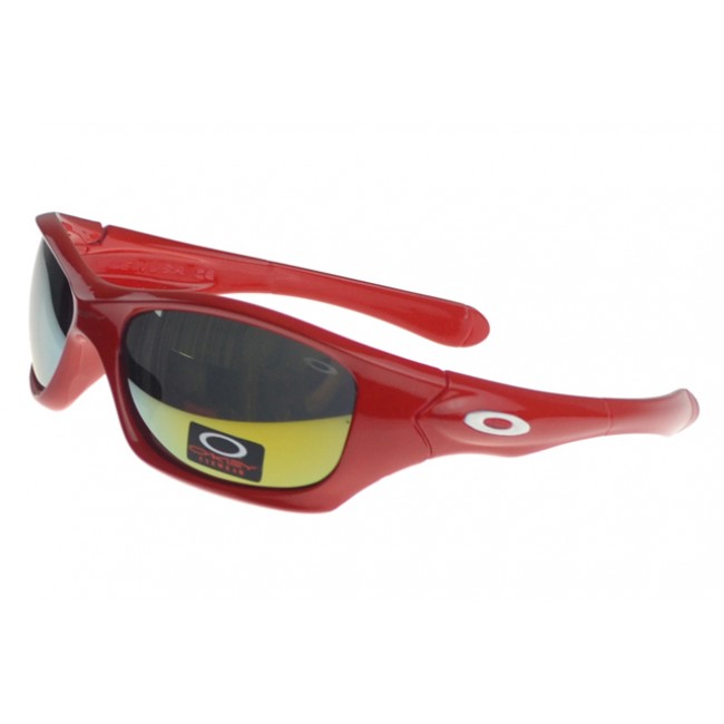 Oakley Asian Fit Sunglasses red Frame yellow Lens Stable Quality
