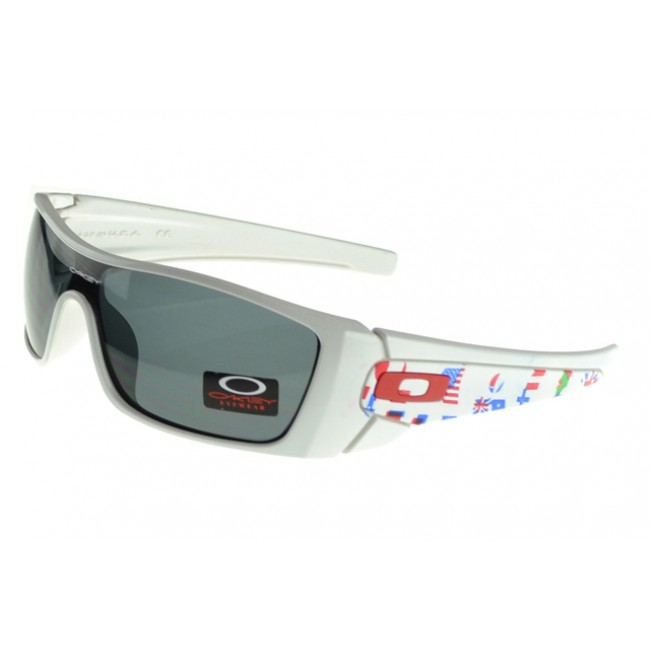 Oakley Batwolf Sunglasses white Frame blue Lens Outlet Store Sale
