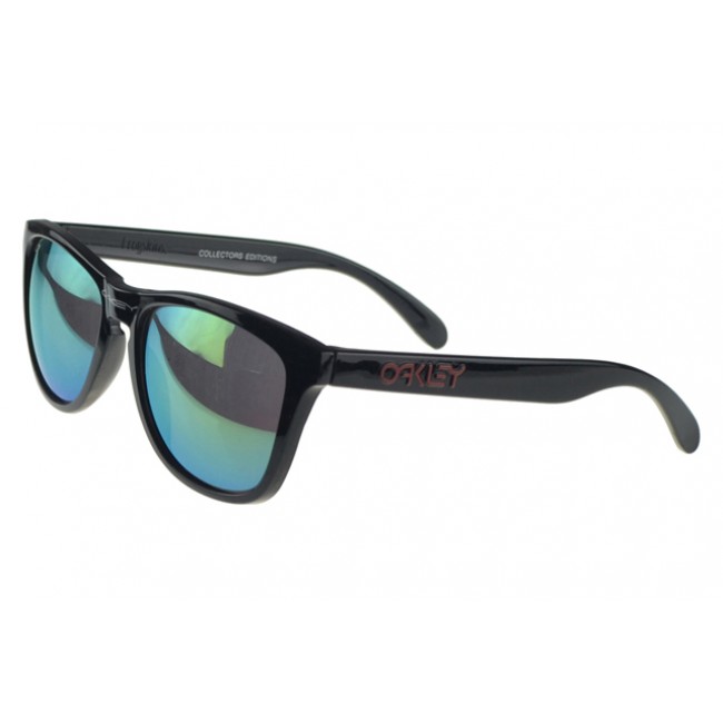 Oakley Frogskin Sunglasses black Frame blue Lens Outlet Store