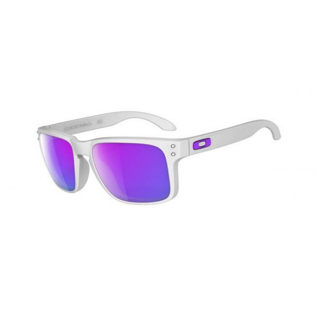 Oakley Holbrook Matte White Violet Iridium Sunglasses