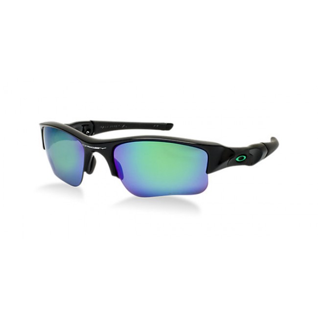Oakley OO9009 FLAK JACKET XLJ Black/Green Sunglasses