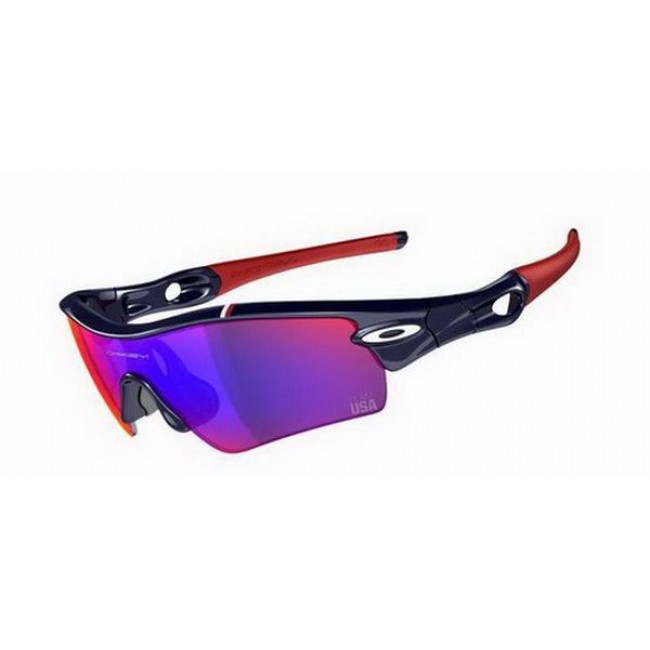 Oakley Team USA Radar Path Dark Blue Positive Red Iridium Sunglasses